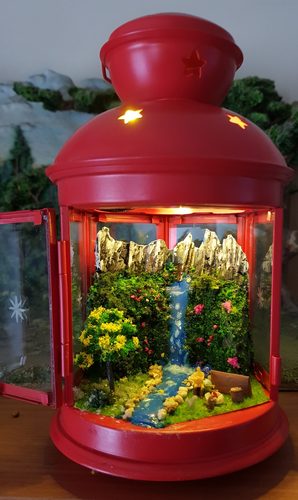 Mary G. Camping in Black Forest, Poland, diorama and resin craft.